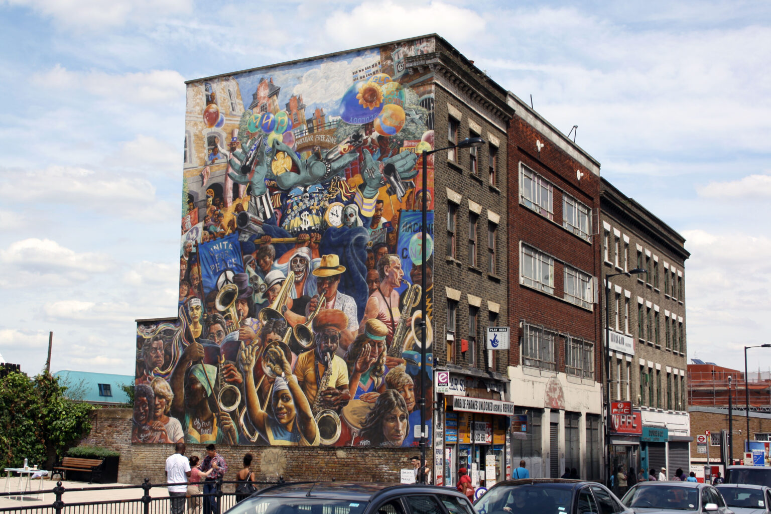 Hackney Peace Carnival Mural, Dalston Lane, London E8